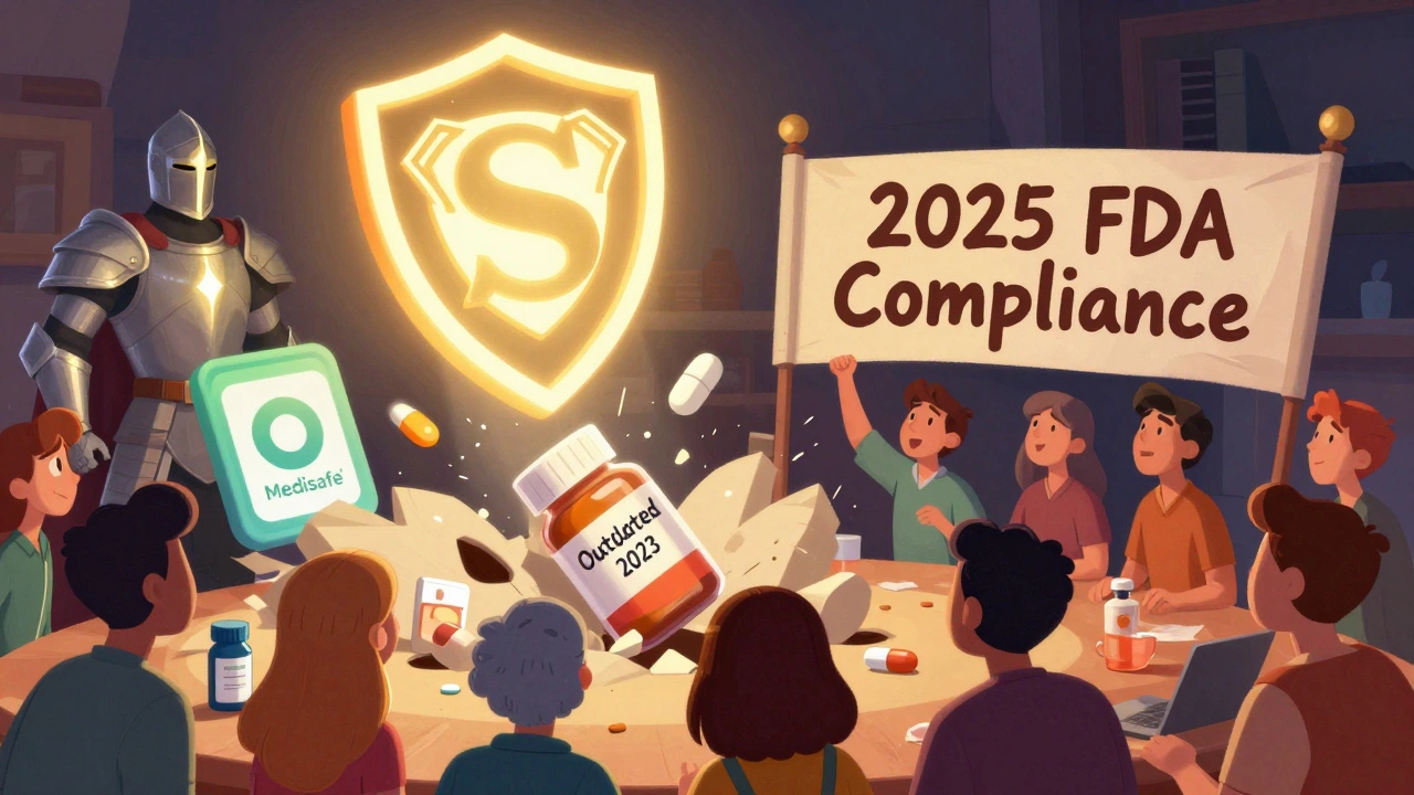 The FDA shield protects users from outdated apps as trusted medication tools rise like heroes.